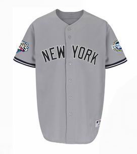 youth New York Yankees #42 Mariano Rivera Jersey wStadium & 2009 World Series Patches GRAY