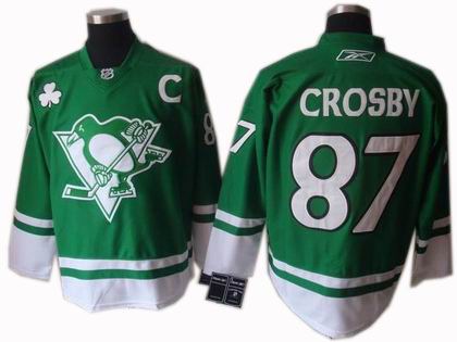 youth Pittsburgh Penguins 87# Sidney Crosby jerseys green