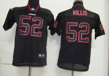 youth San Francisco 49ers 52 Patrick Willis Lights Out Black Jersey