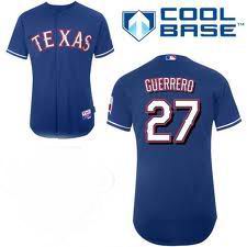 youth Texas Rangers #27 Vladimir Guerrero Blue COOL BASE Jersey