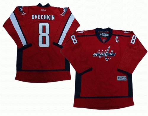 youth Washington Capitals 8 Alex Ovechkin Red C patch jerseys