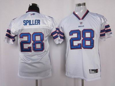 youth buffalo bills #28 spiller white color jersey