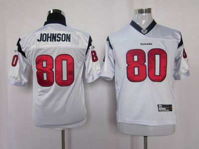 youth houston texans #80 johnson white color jersey